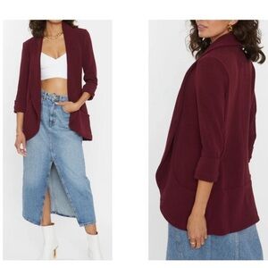 French Mauve Melanie Women's Burgundy Blazer Jacket XXL